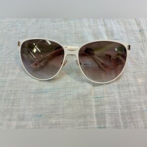 Jimmy Choo White Frame Cat Eye Sunglasses